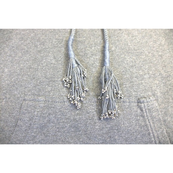 Style & Co. Pullover hoodie long sleeved embroidered with tassel pulls size M - Picture 5 of 8